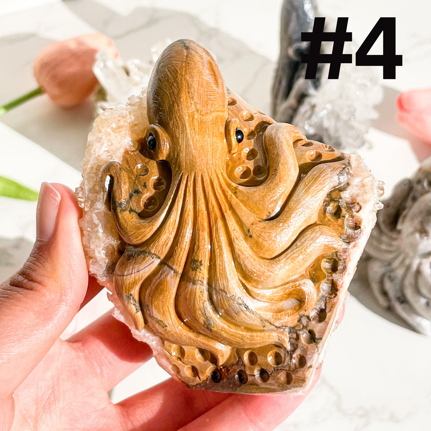 Octopus carving