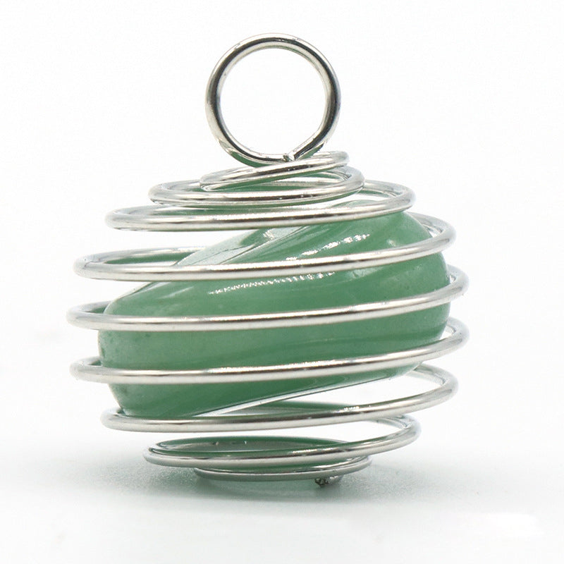 Crystal winding spring pendant