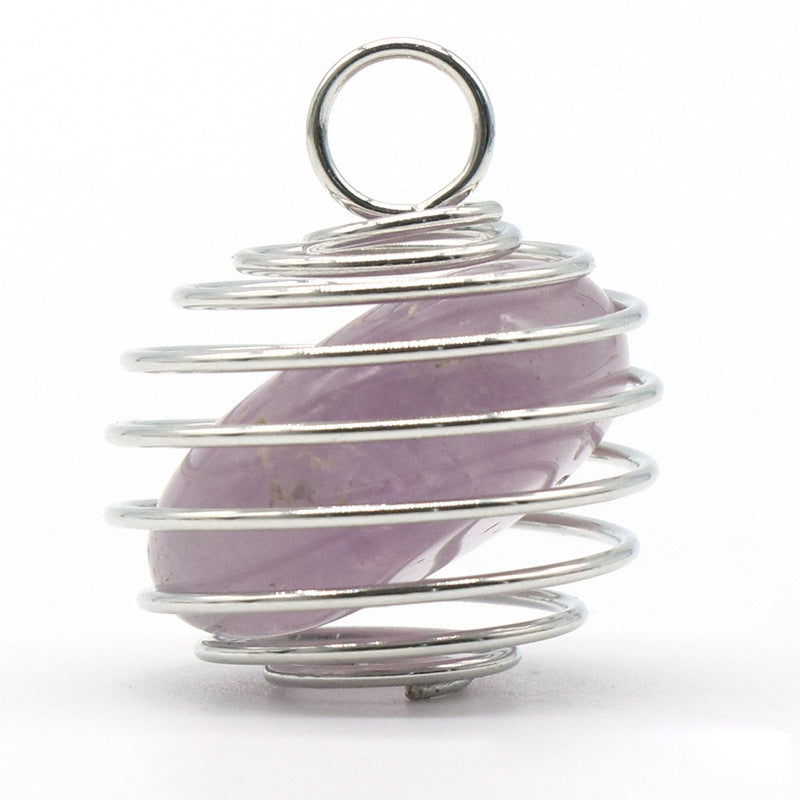 Crystal winding spring pendant