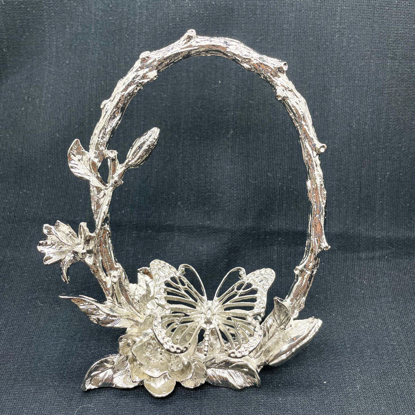 1PC Metal Butterfly Holder For Natural Crystal Ball Decor Gift