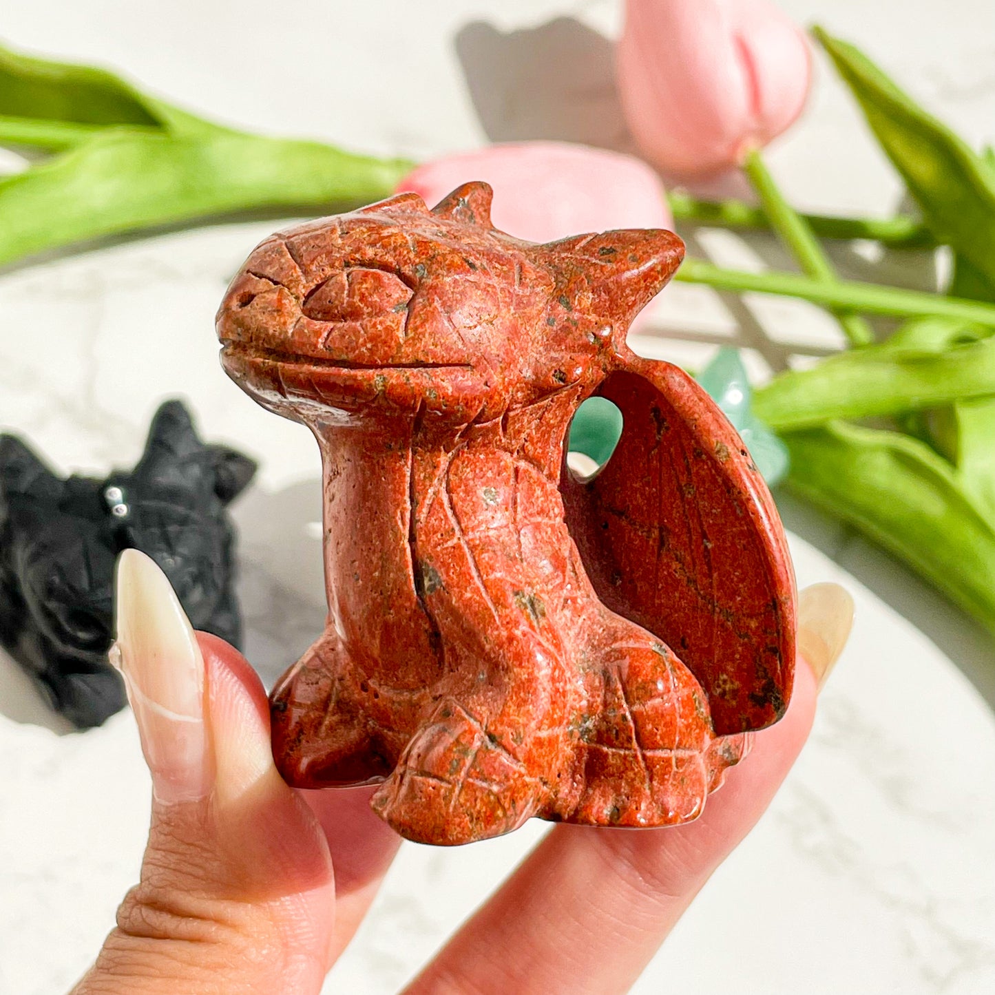 Crystal Toothless carving