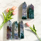 Colorful Moss Agate Tower
