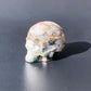 2" Natural Ocean Jasper Geode Skull Quartz Crystal Hand Carved Reiki Healing